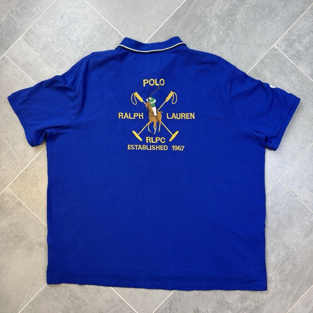 Polo Ralph Lauren Polo Shirt XL Blue Big Pony Crest Classic Fit